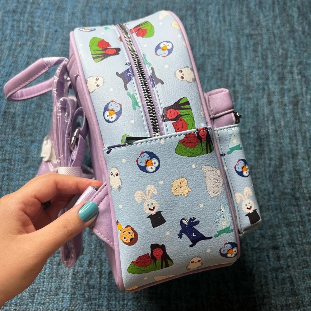 Disney Pixar Shorts Characters Allover Print Mini Backpack Vegan Leather NWOT